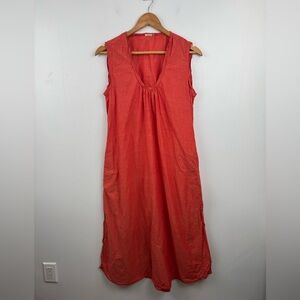 Matta Women Cotton Midi Dress Red Size Medium